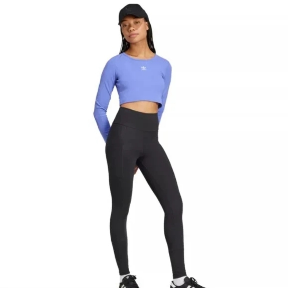 Adidas Purple Ribbed Top